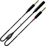 Cordial CFY 0,3 KPP Audio adapter 1x Jack socket 2x Jack plug Black 30cm