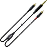 Cordial CFY 3 VCC Audio Y adapter 1x 6.35 mm Jack to 2x RCA 3.00 m Black