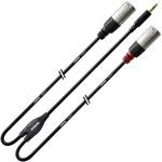 Cordial CFY 3 WMM-LONG Audio Adapter Cable Black 3.5mm Jack 2x XLR 3m