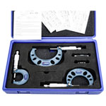 Dasqua 4111-8206 Micrometer set with 0-75 mm range DIN 863 compliant