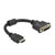 Delock 65206 HDMI DVI Adapter Black 0.20M 1X HDMI Plug 1X DVI Socket 29-Pin