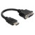 Delock 65327 HDMI DVI Adapter Black 0.20 M HDMI Plug To DVI Socket 29-Pin