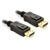 Delock 82425 DisplayPort Cable 5m Black 4K UHD Gold-Plated Triple Shielding