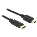 Delock 83336 USB cable USB 2.0 Mini-B to USB-C Black 2.00 m