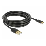 Delock 83669 USB cable USB 2.0 USB-A to USB-C 4.00 m Black