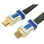 DigiBahn HM-8005 High Speed HDMI Lead with Ultra Flexible Flat Cable 0.5m