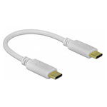 Delock 85357 USB-C cable USB-C plug to USB-C plug White 0.15 m
