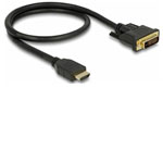 Delock 85651 HDMI/DVI Cable Black Gold-Plated Connectors 0.5 m Triple Shielded