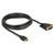 Delock 85654 HDMI-DVI Cable Black 2 m Gold Plated Triple Shielding