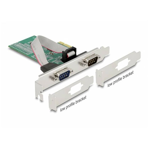 Delock 89555 Serial PCI-Express 2 ports RS232 PCIe x1 Controller Card