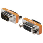 Digitus AK-610513-000-I Series Adapter D-SUB 9-pin socket-plug Silver Orange Blk