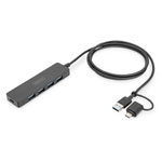 Digitus DA-70236 USB 3.0 hub 4 ports USB C connector Black