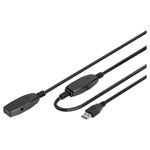 Digitus DA-73107 USB cable USB 3.2 Gen 1 A-A Black 20m Double Shielded