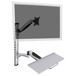 Digitus DA-90354 Monitor wall mount Black Silver Height-adjustable Tiltable