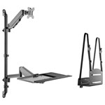 Digitus DA-90372 Monitor wall mount Black Height-adjustable Swivelling Tiltable