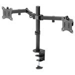 Digitus DA-90400 Monitor desk mount Black matt Rotatable Height-adjustable