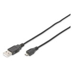 Digitus DB-300127-018-S USB cable USB 2.0 USB-A to Micro-B 1.80m Black Round