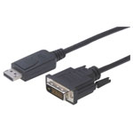 Digitus DB-340301-020-S DisplayPort to DVI Adapter Cable 2m Black Double Shield