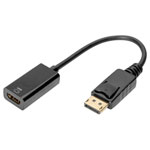 Digitus DB-340415-002-S DisplayPort HDMI Cable Black Shielded 0.20 m