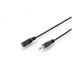 Digitus DB-510200-015-S Audio Cable Jack 3.5 mm, 1.50 m Black Single Shield