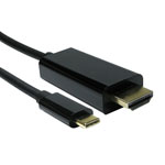 TruConnect 16-1740 2m USB Type C M HDMI M Black Cable