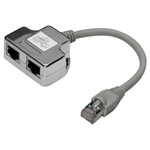 Digitus DN-93904 Networks Adapter CAT 5 CAT 5e Grey 1x RJ45 plug 2x RJ45 socket
