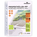 Durable 268519 Punched Pocket Premium A4 Transparent PP 100 pcs