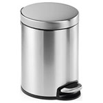 Durable 340023 waste paper basket 5L stainless steel silver 205x290mm