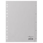 Durable 650510 Index A4 Dividers Grey Polypropylene 5 Embossed Tabs