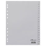 Durable 652210 Dividers A4 1-20 Polypropylene Grey Embossed Tabs
