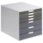 Durable 760727 VARICOLOR Desk drawer box Grey 7 drawers A4 C4 Folio Letter