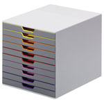 Durable 761027 VARICOLOR10 Desk drawer box Grey A4 C4 Folio Letter 10 drawers