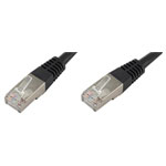 econ connect F6TP0,25SW RJ45 Network cable CAT 6 S/FTP 0.25 m Black Twin shield