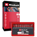 Einhell 118663 Bit Pocket box 11-piece bit set TORX PH PZ Allen with holder