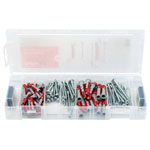Fischer 560097 MiniFixTainer Fastener set 95 pcs Red Grey Plastic