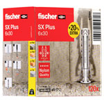Fischer 573160 SX Plus Dowel 30 mm 6 mm 120 pcs Jointing Biscuits Dowels