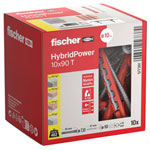 Fischer 577391 HybridPower Dowel set 90 mm 10 pcs for jointing and dowels