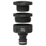Fiskars 1027056 FiberComp hose connector durable lightweight black material
