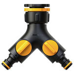 Fiskars 1027061 multi 2-way splitter hose connectors black durable plastic