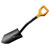 Fiskars 1066715 Spade 180mm D-Grip Garden Hand Tool Steel Black Orange