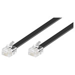 Goobay 50322 Phone Cable 1x RJ12 to 1x RJ12 Black 6m