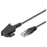Goobay 51233 DSL Cable Black 3m 1x RJ45 plug - 1x TAE-F plug
