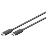 Goobay 66508 USB 3.0 cable USB-C plug to USB-C plug Black 2m Duplex connector