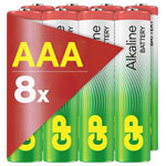 GP GPALK24A787C8 AAA Batteries Non-Rechargeable 1.5V Pack of 8