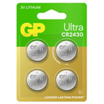 GP GPcr2430Ult400C4 Cr2430 Battery Pack 3V 275Mah 4 Pcs Lithium Non-Rechargeable