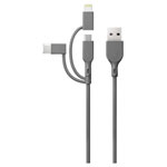 GP Batteries GPCBCY1NGYUSB313 USB charging cable Grey 1.00m USB-A/Lightning/US