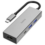 Hama 200107 USB-C Hub 4 ports Grey USB 3.2 Gen 2 multiport splitter
