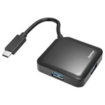 Hama 200112 USB-C USB 3.2 Gen 2 multiport hub Black 4 ports