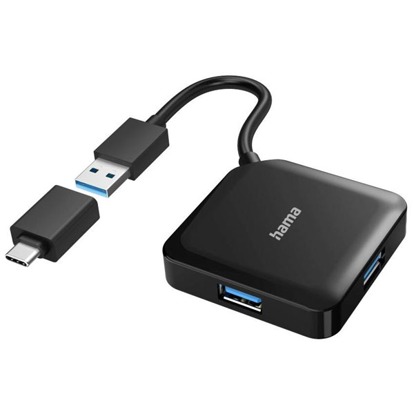 Hama 200116 USB hub 4 ports USB 3.0 Black