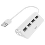 Hama 200120 USB Hub 4 ports White USB 2.0 multi-port splitter